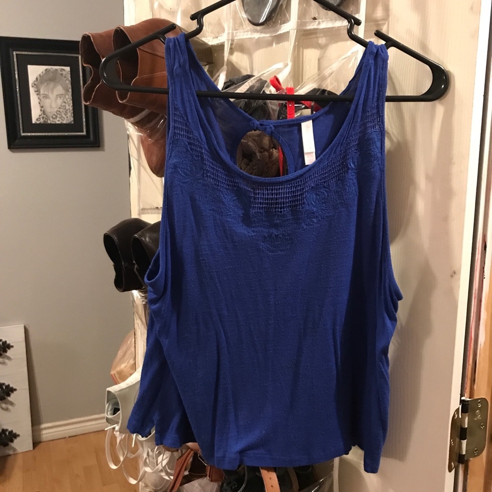 Royal blue crop top